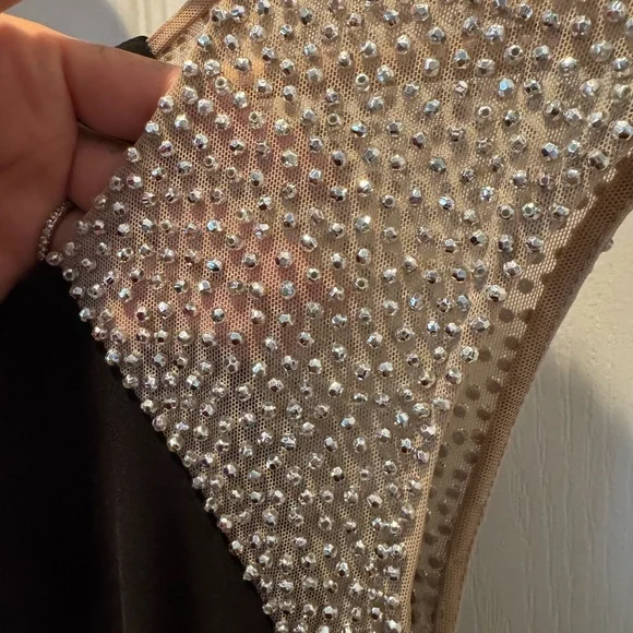 Xscape Black Dress with Silver Accents - Picture 5 of 5